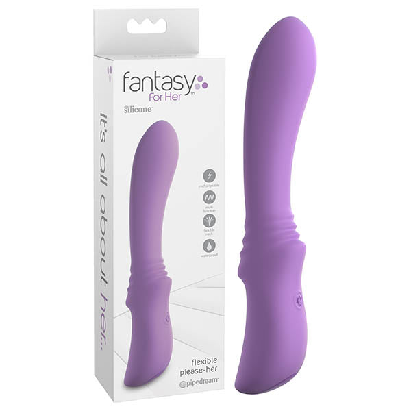 Fantasy For Her Flexible Please-Her - Purple 18.5 cm (7.25'') USB Rechargeable Vibrator