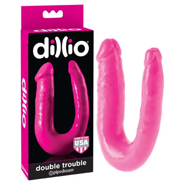 Dillio Double Trouble - Pink Double Penetrator Dong