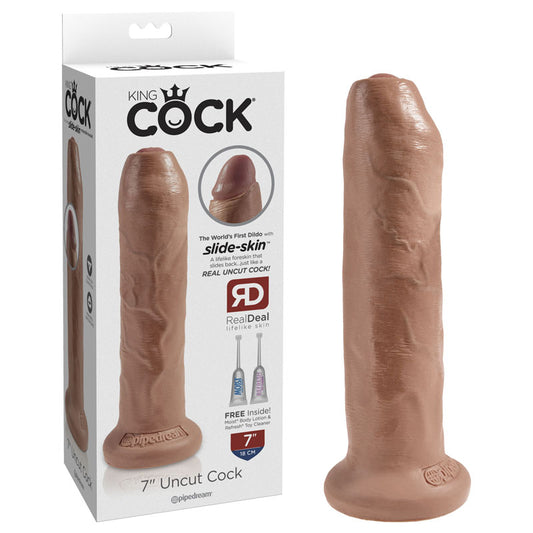 King Cock 7'' Uncut - Tan 17.8 cm Dong