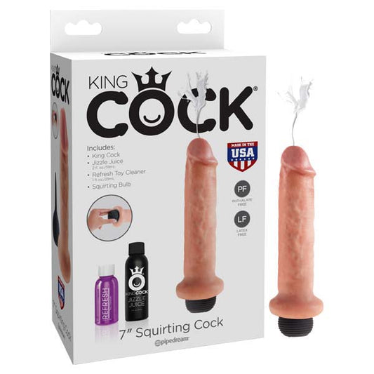 King Cock 7'' Squirting Cock - Flesh 17.8 cm Squirting Dong