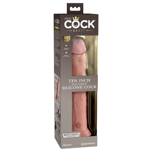 King Cock Elite 10'' Dual Density Cock - Flesh - Flesh 25.4 cm Dong