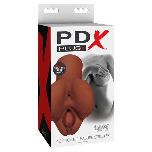 PDX PLUS Pick Your Pleasure Stroker - Brown Vagina Stroker