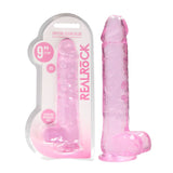 RealRock 9'' Realistic Dildo With Balls - Pink 22.9 cm Dong