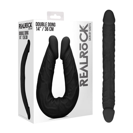 REALROCK 14'' Double Dildo - Black 36 cm Double Dong