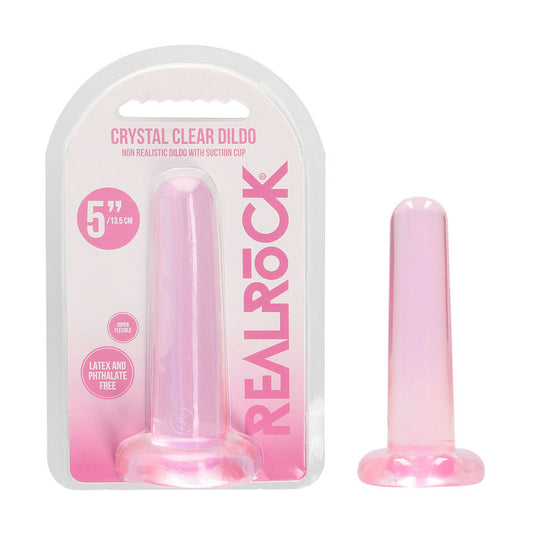REALROCK Non Realistic Dildo With Suction Cup - 13.5 cm - Pink 13.5 cm Dong