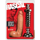 Rascal Jocks Brent Everett - Flesh 20 cm Dong with Suction Cup & Handle Attachments