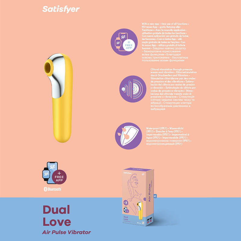 Satisfyer Dual Love - App Contolled Touch-Free USB-Rechargeable Clitoral Stimulator