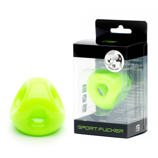 Sport Fucker Energy Ring - Neon Green Cock & Ball Ring