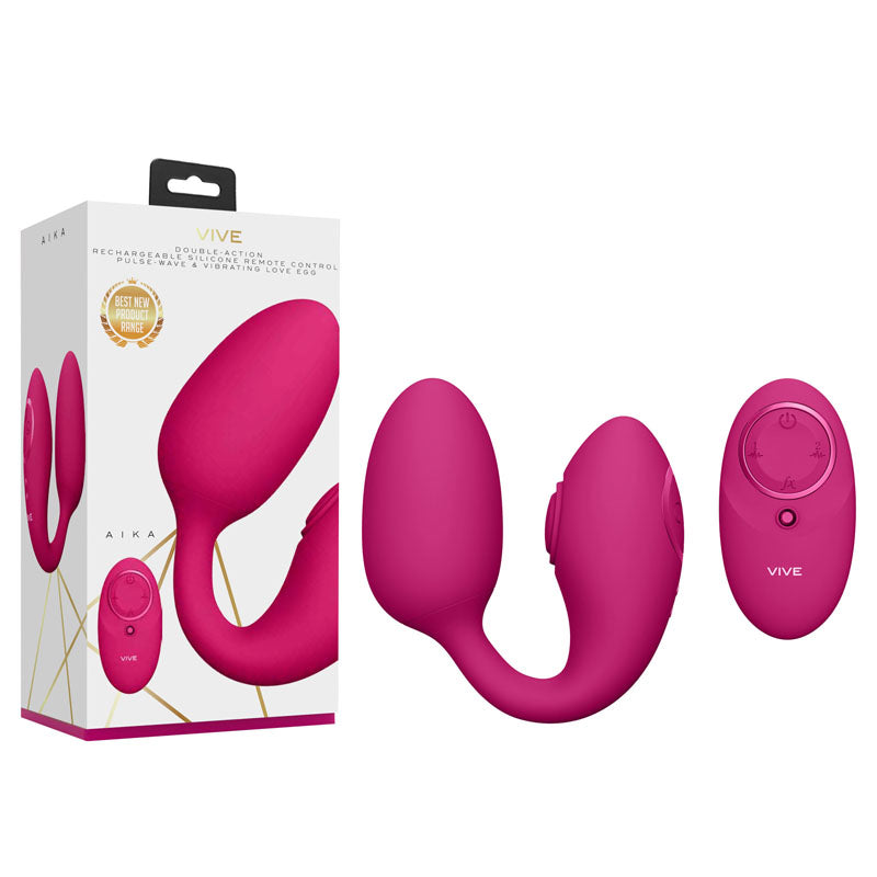 Vive AIKA - Pink USB Rechargeable Egg with Pulse Wave
