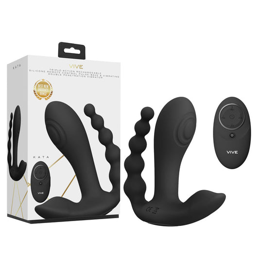 Vive KATA - Black USB Rechargeable Stimulator with Wireless Remote