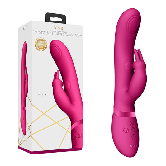 Vive May - Pink - Pink 22 cm USB Rechargeable Rabbit Vibrator