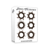 Zero Tolerance Cockstars - Black Cock Rings - Set of 6