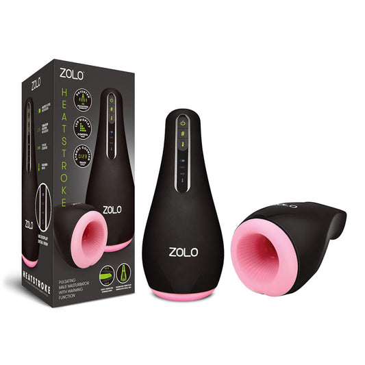 Zolo Heatstroke - Black USB Rechargeable Pulsating & Warming Masturbator