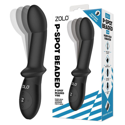 Zolo P-Spot Beaded Vibe - Black 20.3 cm USB Rechargeable Prostate Massager