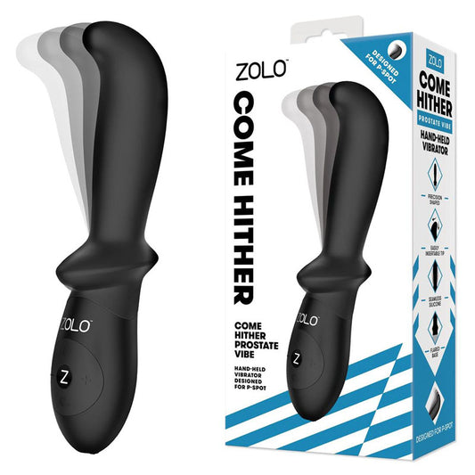 Zolo Come Hither - Black 20.3 cm USB Rechargeable Prostate Massager