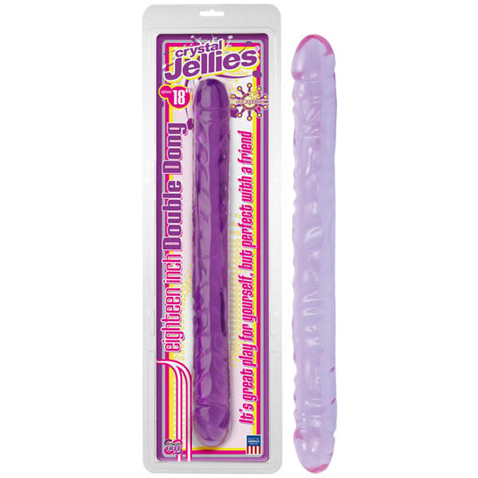 Crystal Jellies 18'' Double Dong - Purple 45.7 cm Double Dong