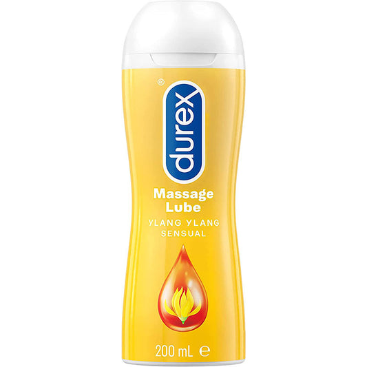 Durex Massage Lube 2in1 - Sensual - Lubricant with Ylang Ylang - 200 ml Bottle