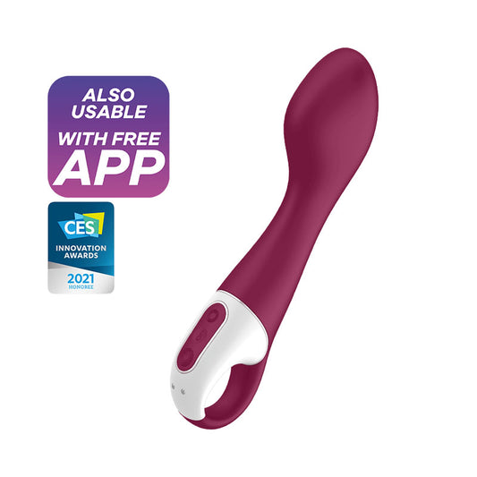 Satisfyer Hot Spot - Red USB Rechargeable Heating Vibrator with App Control