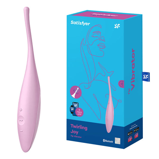 Satisfyer Twirling Joy - Pink USB Rechargeable Point Clitoral Stimulator with App Control