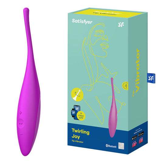 Satisfyer Twirling Joy - Fuschia USB Rechargeable Point Clitoral Stimulator with App Control