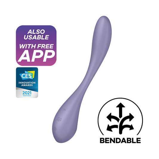 Satisfyer G-Spot Flex 5 - Lilac USB Rechargeable Vibrator with App Control