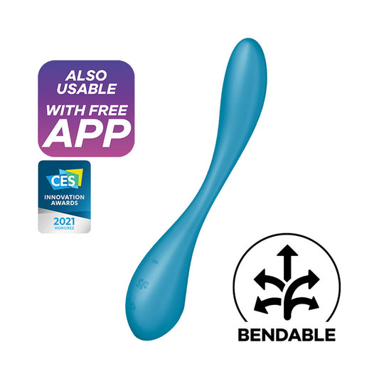 Satisfyer G-Spot Flex 5 - Aqua USB Rechargeable Vibrator with App Control