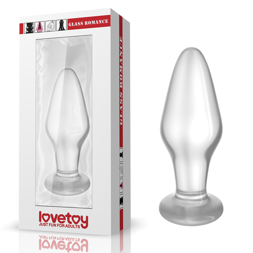 Glass Romance 4.3'' Butt Plug - Clear 10.9 cm Butt Plug