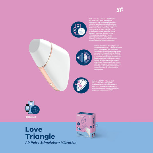 Satisfyer Love Triangle - App Contolled Touch-Free USB-Rechargeable Clitoral Stimulator with Vibration