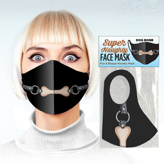 Super Naughty DOG BONE GAG Mask - Novelty Face Mask