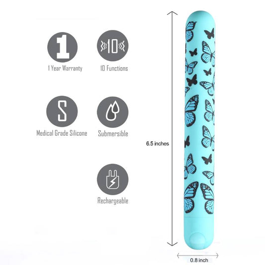 Maia Monarch - Light Blue 16.2 cm USB Rechargeable Bullet