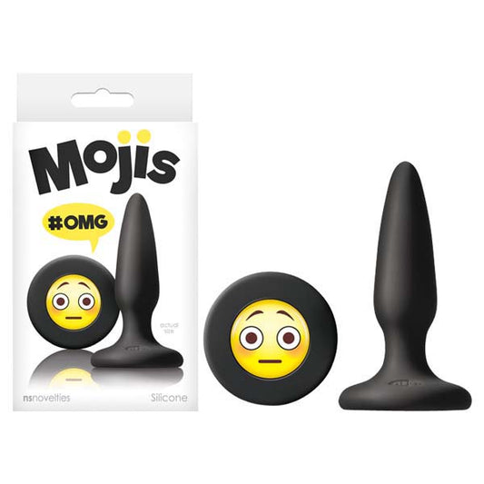 Mojis - #OMG - Black 8.6 cm (3.4'') Mini Butt Plug with Emoji Base
